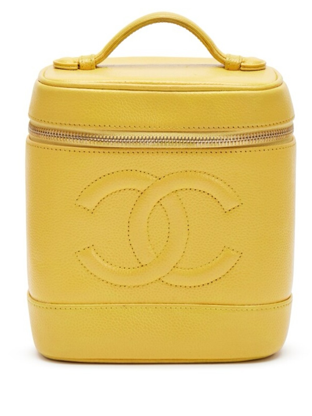 Chanel
Vintage Yellow Caviar Timeless Vanity Case Gold Hardware